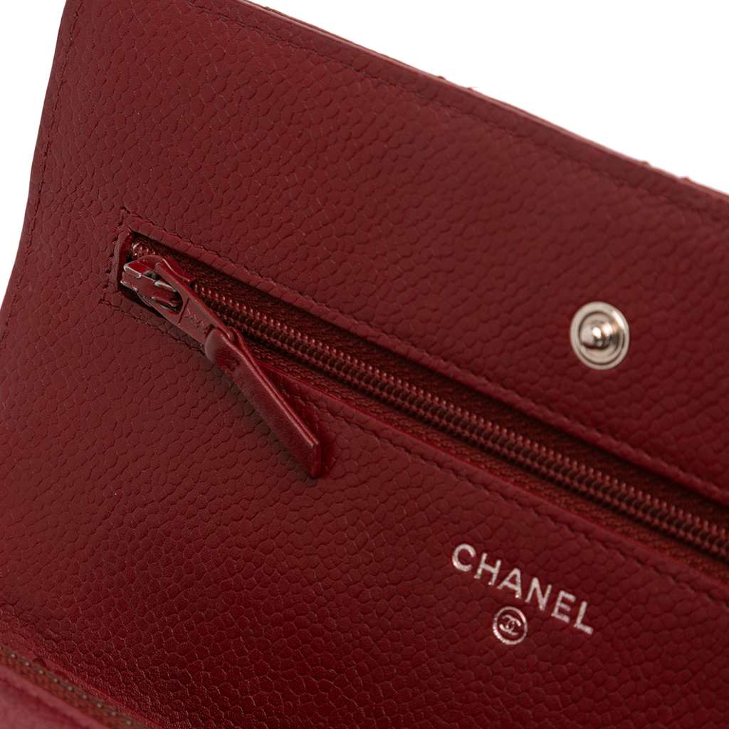 Chanel CC Quilted Caviar Wallet on Chain - Image 10