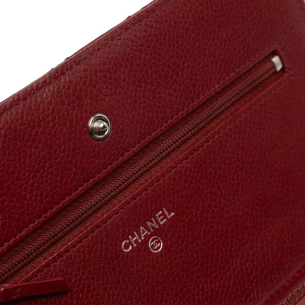 Chanel CC Quilted Caviar Wallet on Chain - Image 11