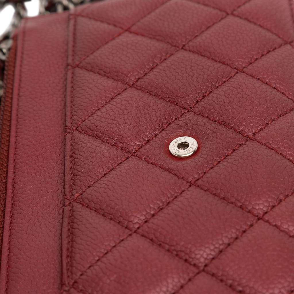 Chanel CC Quilted Caviar Wallet on Chain - Image 12