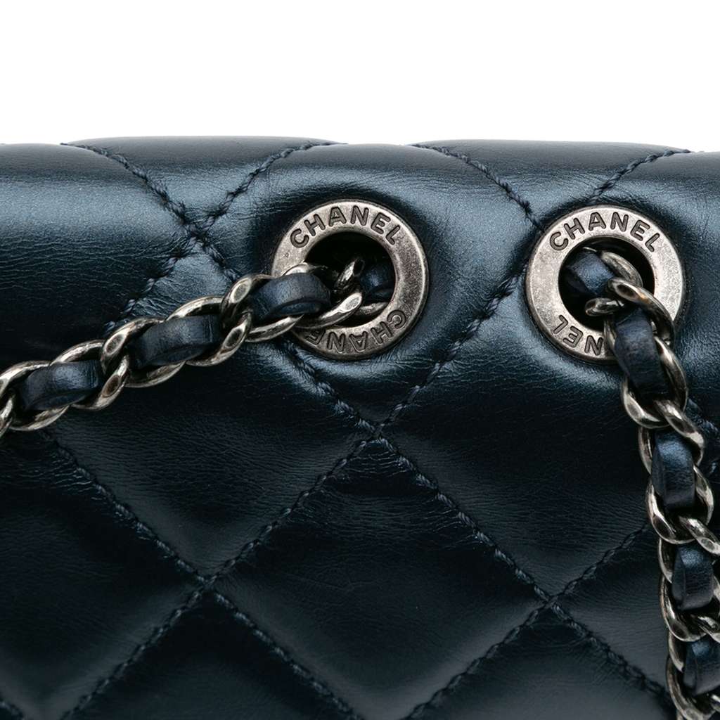 Chanel Medium Quilted Glazed Calfskin Coco Pleats Flap - Image 10