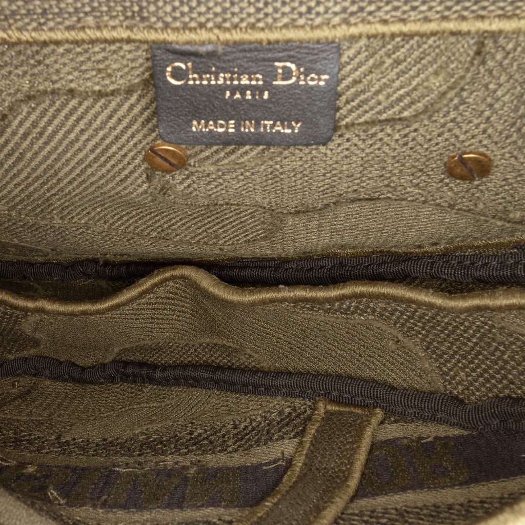 Dior Camouflage Canvas Embroidered Saddle Bag - 4