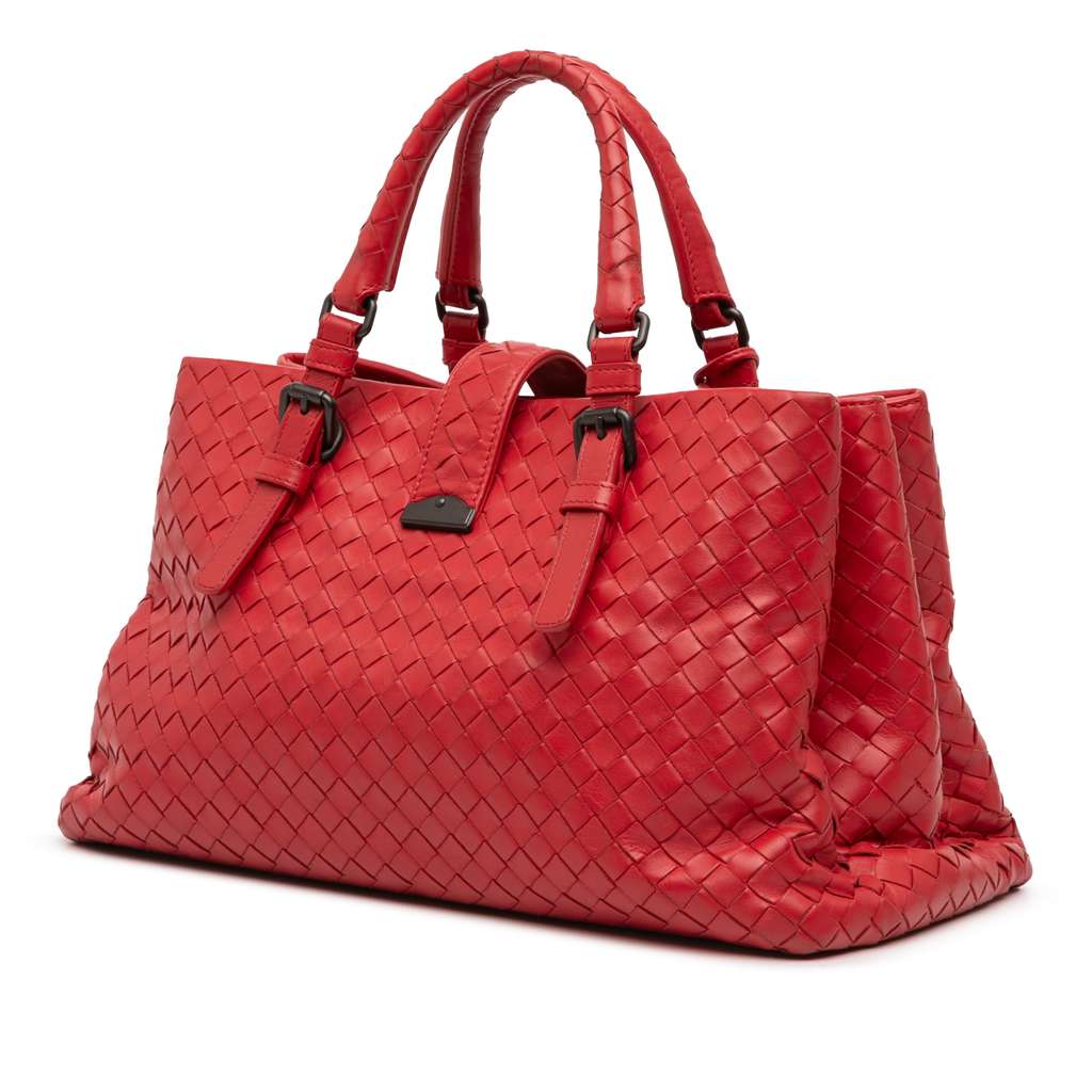 Bottega Veneta Small Nappa Intrecciato Roma Satchel - Back view