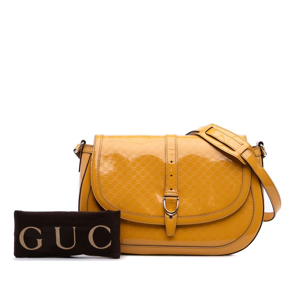 Gucci Microguccissima Patent Stirrup Crossbody - Image 14