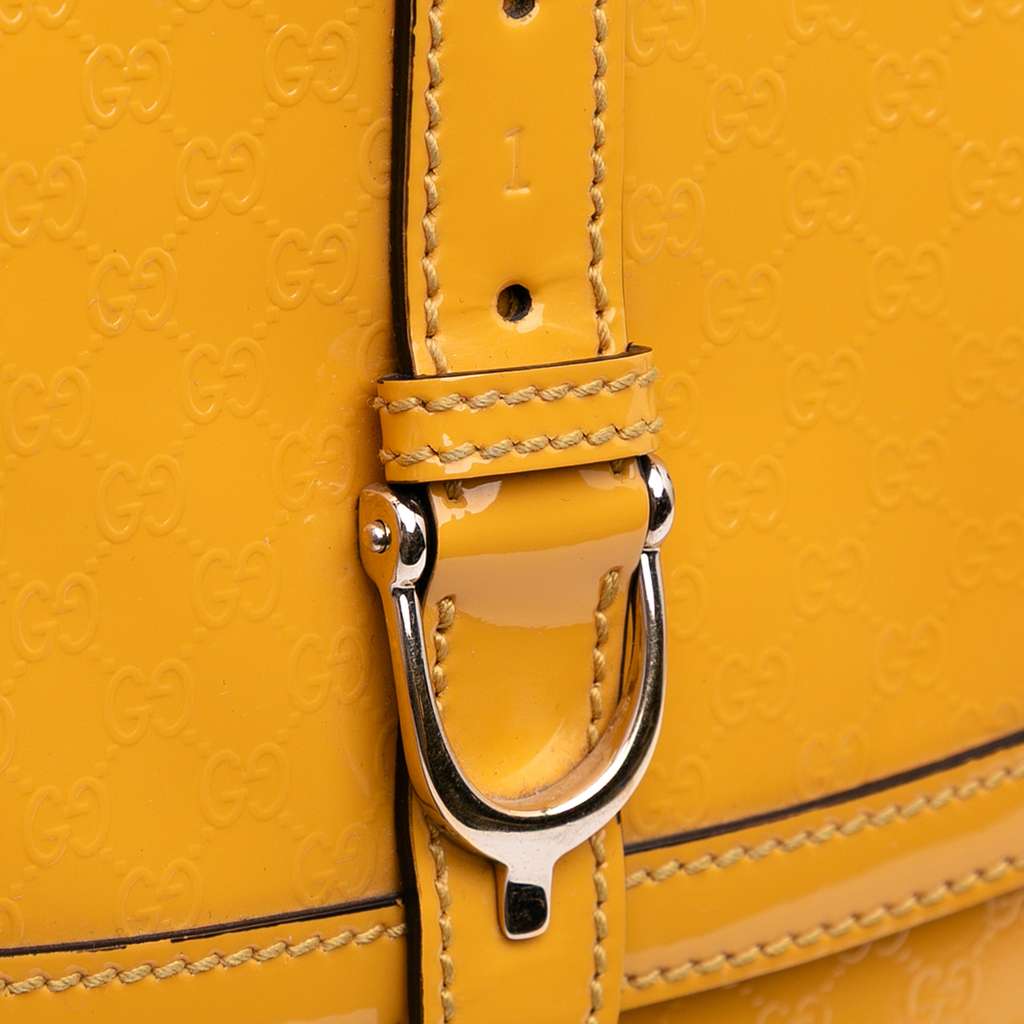 Gucci Microguccissima Patent Stirrup Crossbody - Detail 2