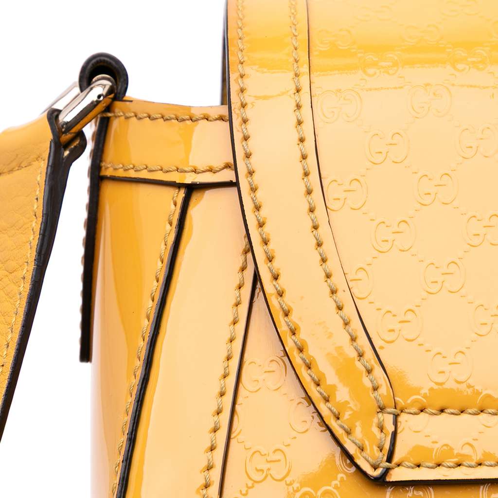 Gucci Microguccissima Patent Stirrup Crossbody - Image 11