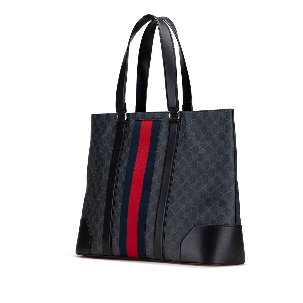 Gucci Large GG Supreme Web Tote - Back view