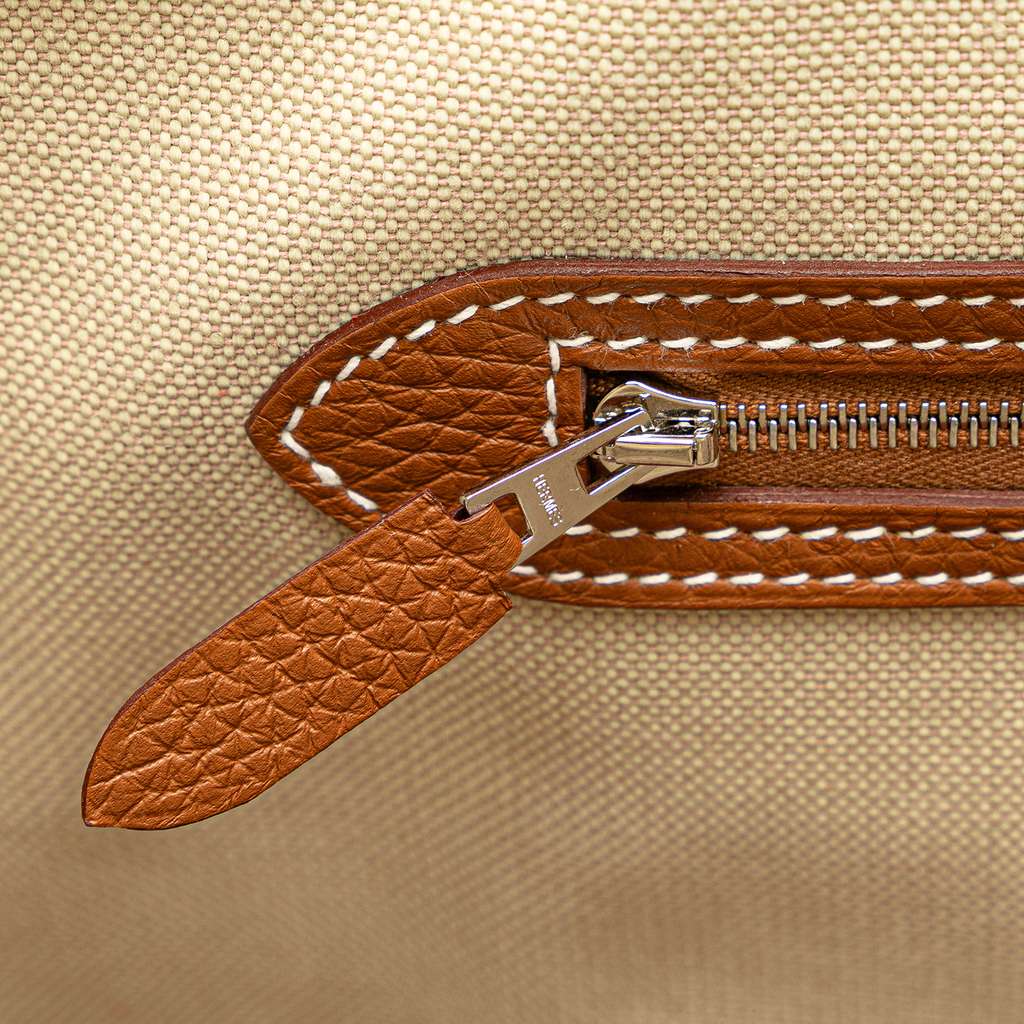 Hermès Toile and Clemence Pursangle Tote - Side view