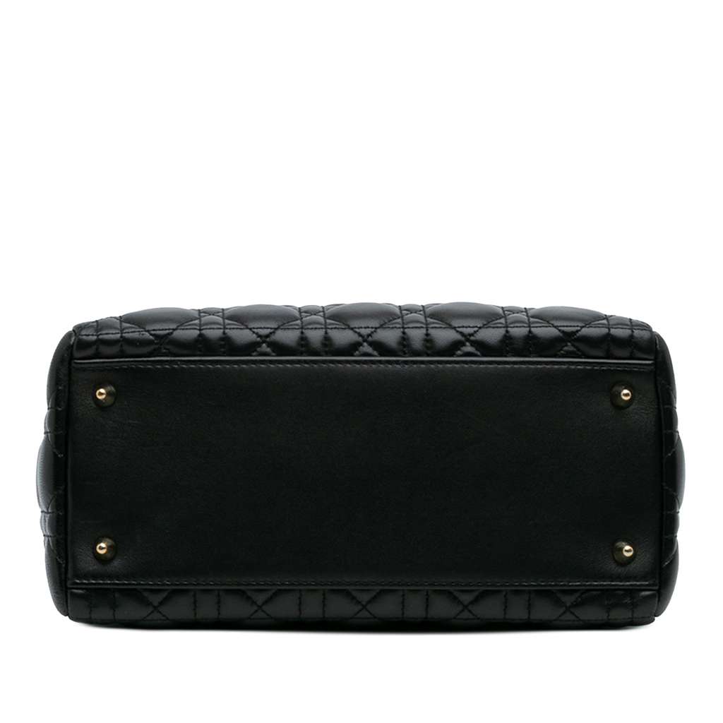 Dior Medium Lambskin Cannage Pearl Lady Dior - 3