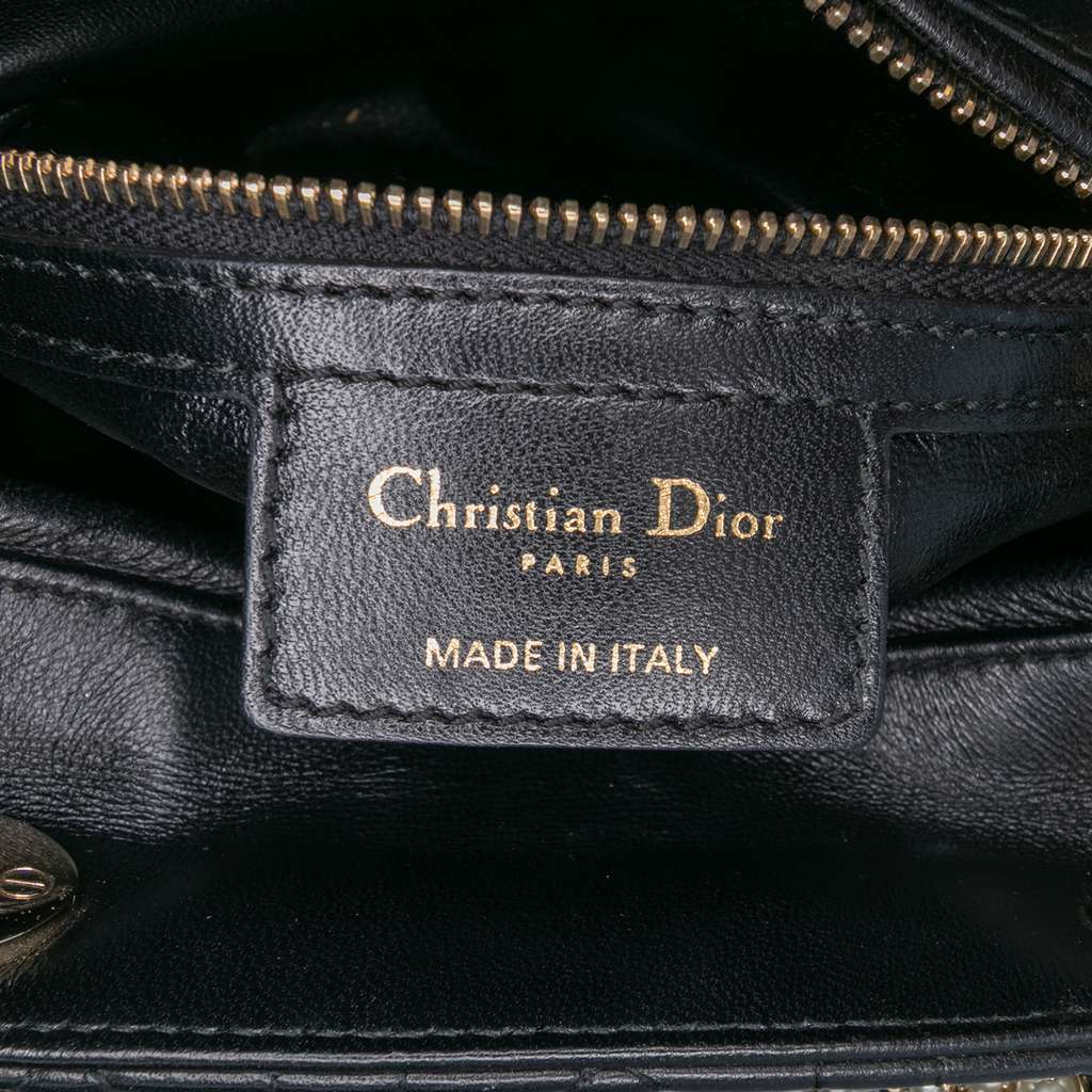 Dior Medium Lambskin Cannage Pearl Lady Dior - 5