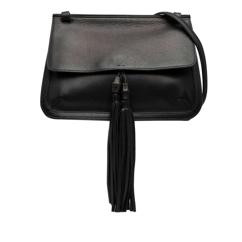 Gucci Medium Leather Bamboo Daily Crossbody