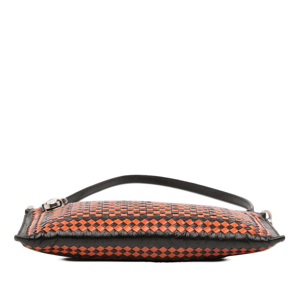 Prada Woven Goatskin Madras Shoulder Bag - Image 6