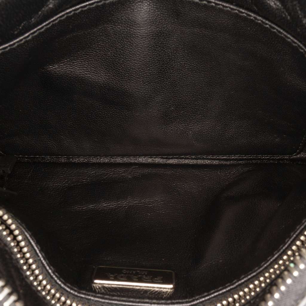 Prada Woven Goatskin Madras Shoulder Bag - 4