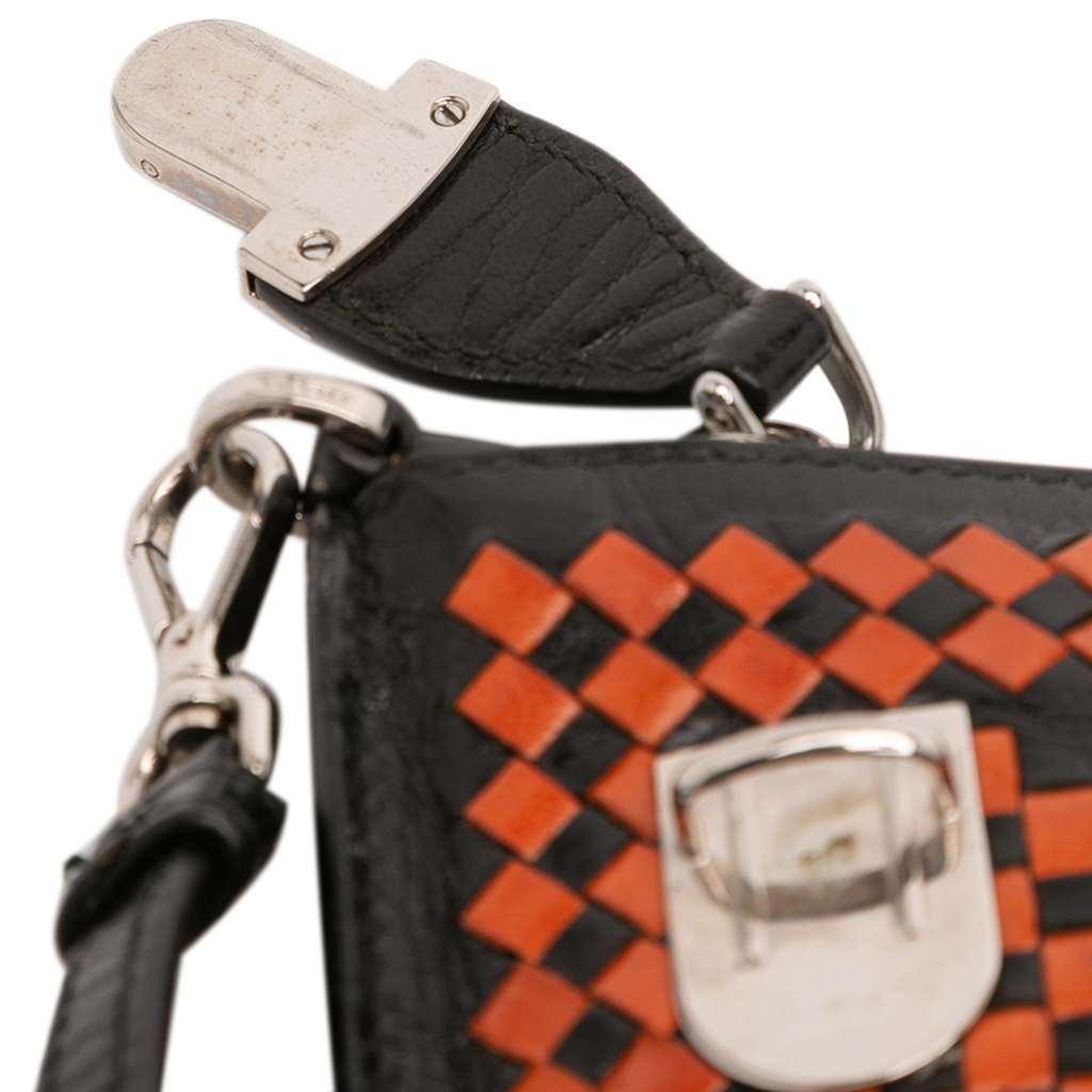Prada Woven Goatskin Madras Shoulder Bag - Image 11