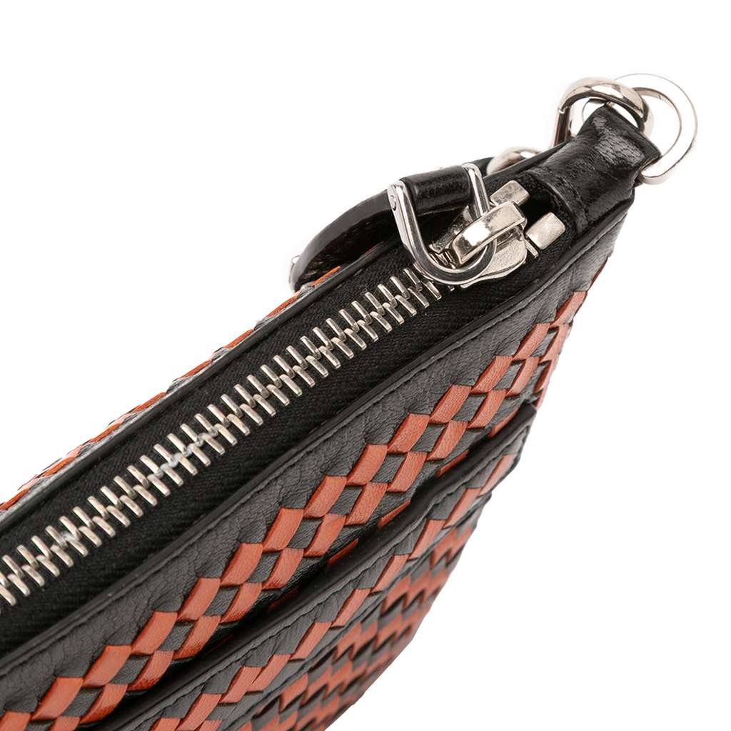 Prada Woven Goatskin Madras Shoulder Bag - Image 12