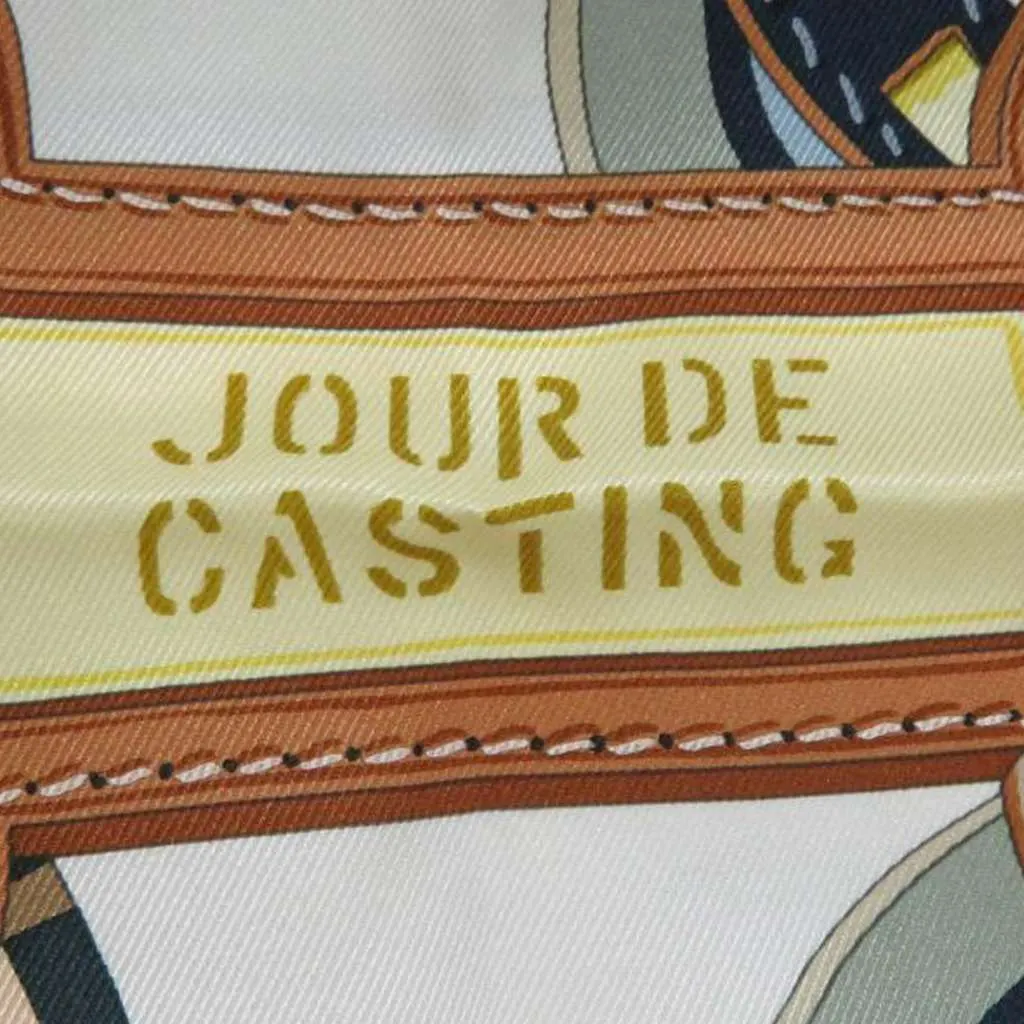 Hermès Jour de Casting Silk Scarf White Silk Good - Inside View