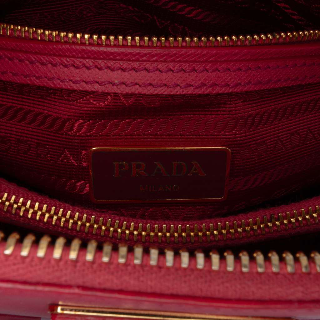 Prada Small Saffiano Lux Promenade Satchel - Side view