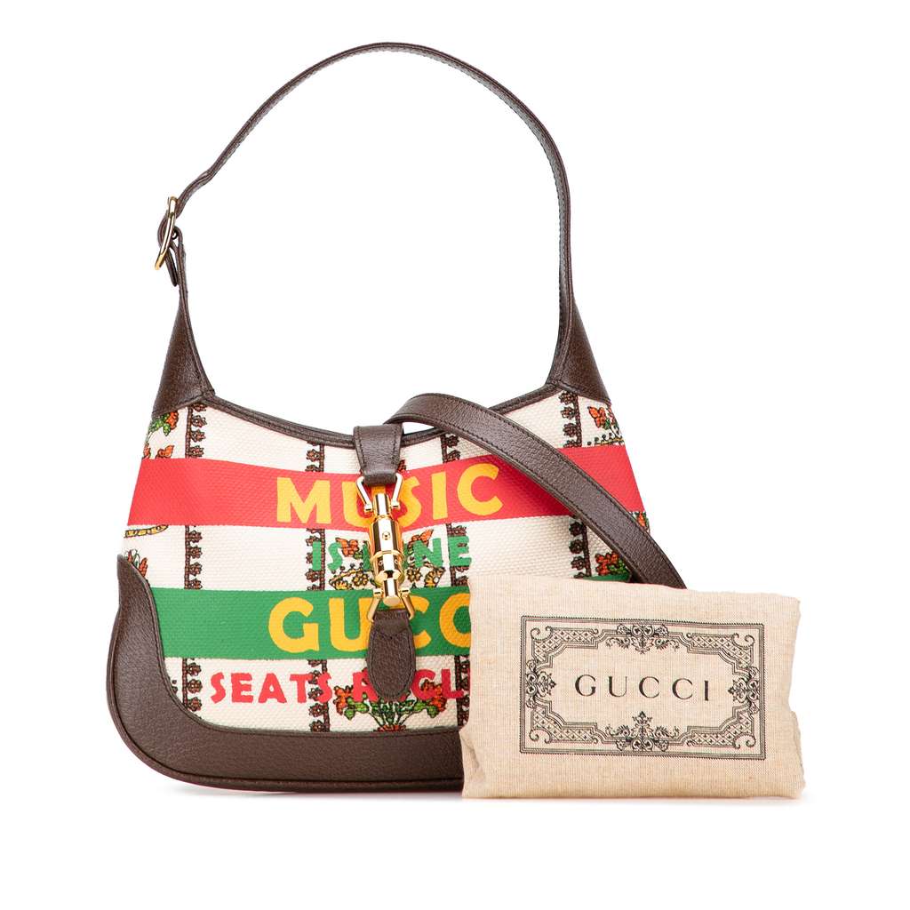 Gucci Small Canvas 100 Centennial Music Jackie 1961 Crossbody - Image 12