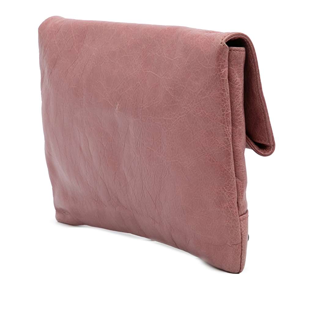 Balenciaga Lambskin Motocross Classic Envelope Clutch - Back view