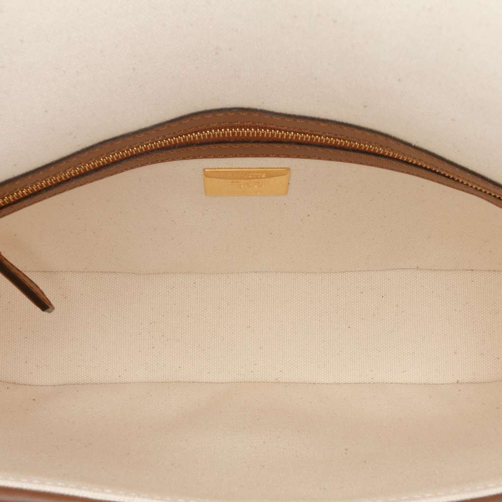 Fendi Zucca Embroidered Canvas Baguette Satchel - 4