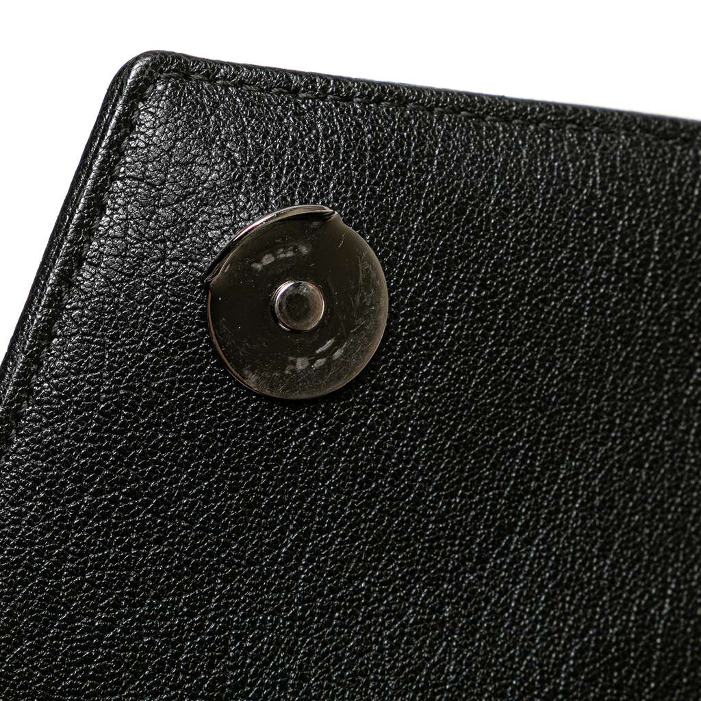 Saint Laurent Medium Quilted Chevron Sheepskin College Satchel - Image 11