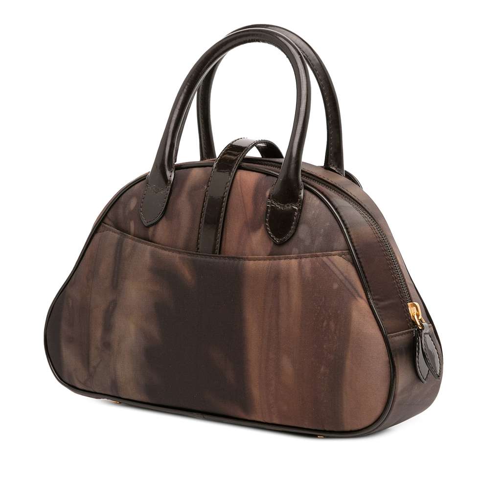 Dior Mini Printed Nylon Double Saddle Bowler Bag - 2