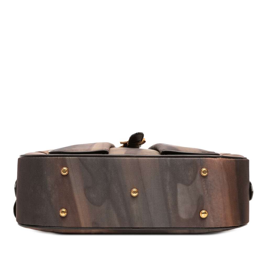 Dior Mini Printed Nylon Double Saddle Bowler Bag - 3