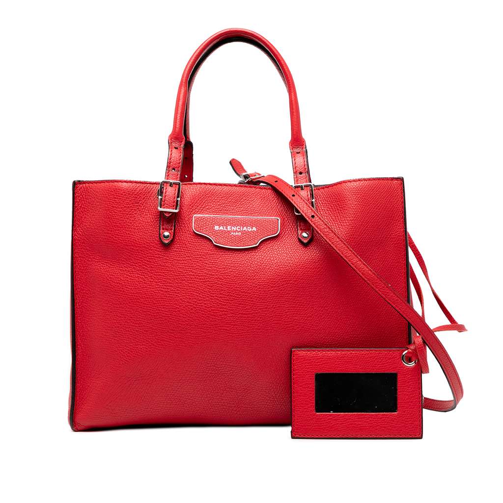 Balenciaga Grained Calfskin Papier A6 Zip Around Tote - Image 12