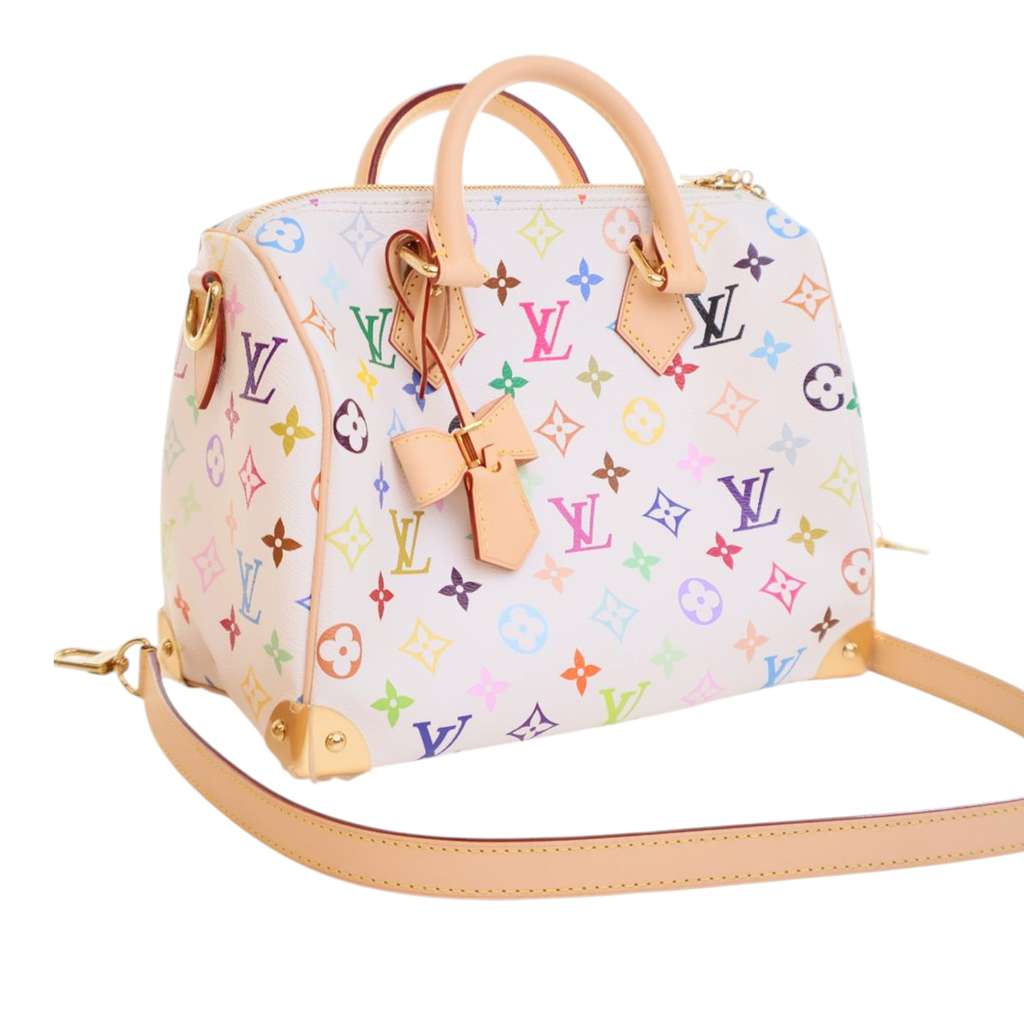 Louis Vuitton Takashi Murakami Monogram Multicolore Speedy Bandouliere 25 - Back view