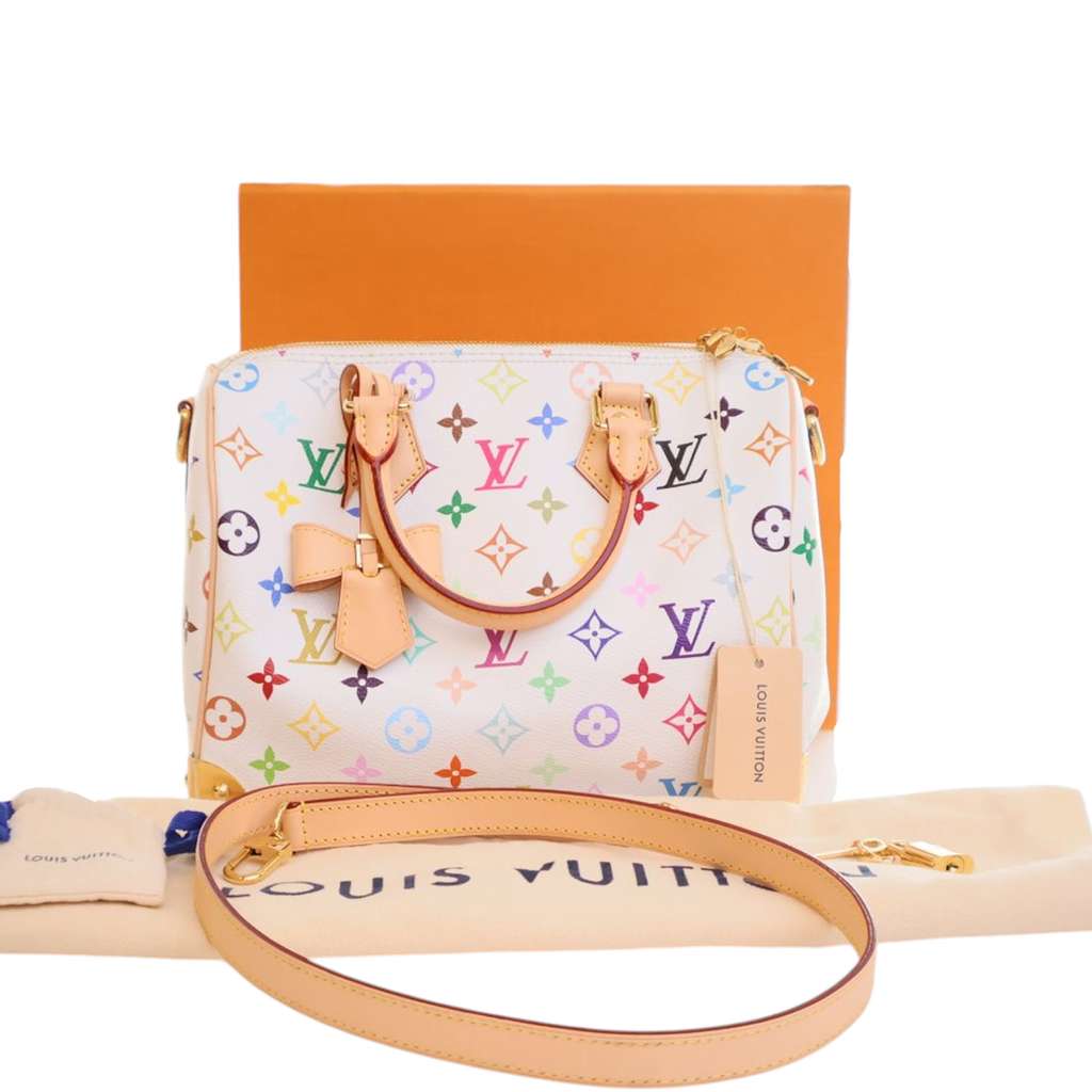 Louis Vuitton Takashi Murakami Monogram Multicolore Speedy Bandouliere 25 - Image 12