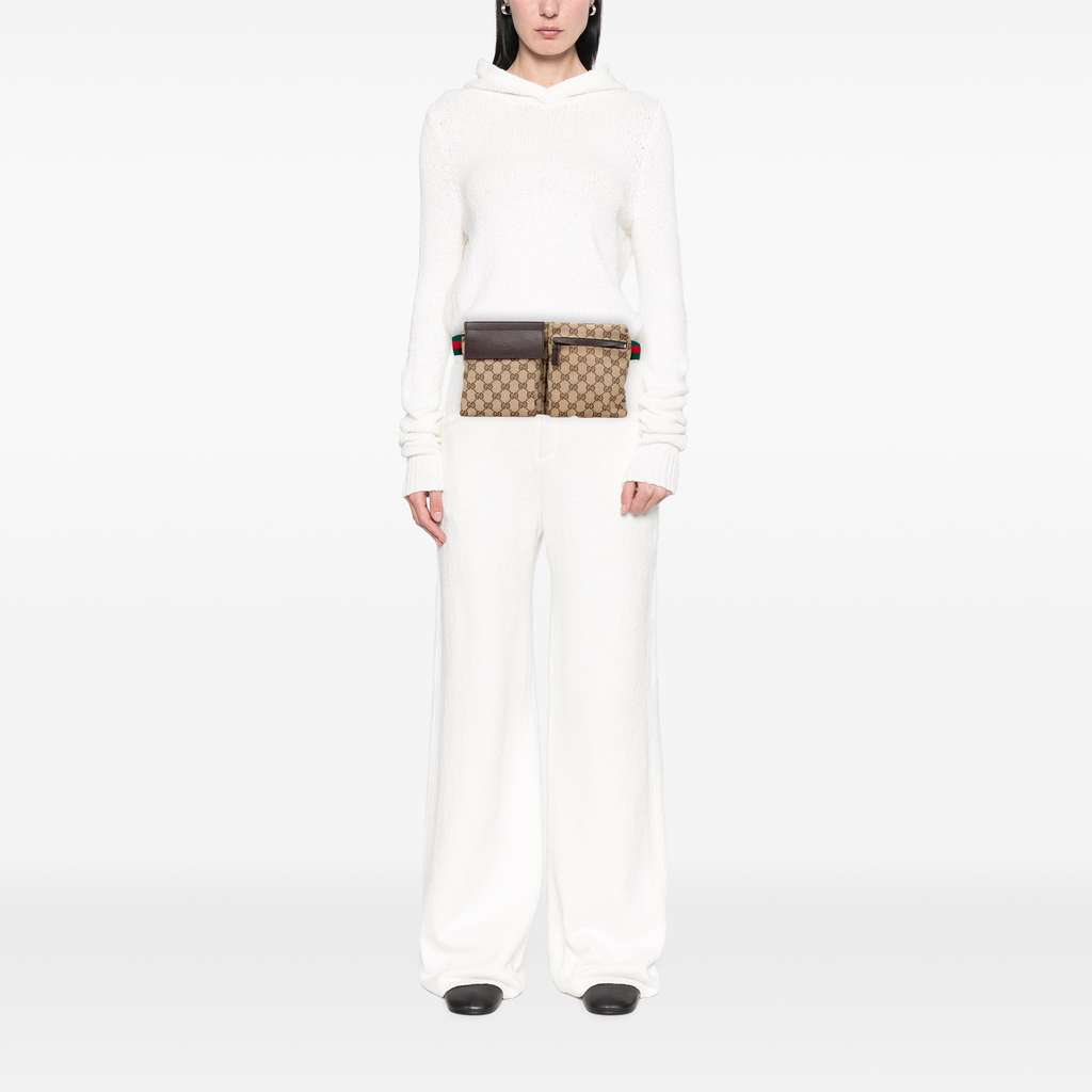 Gucci GG Canvas Web Double Pocket Belt Bag - Image 13