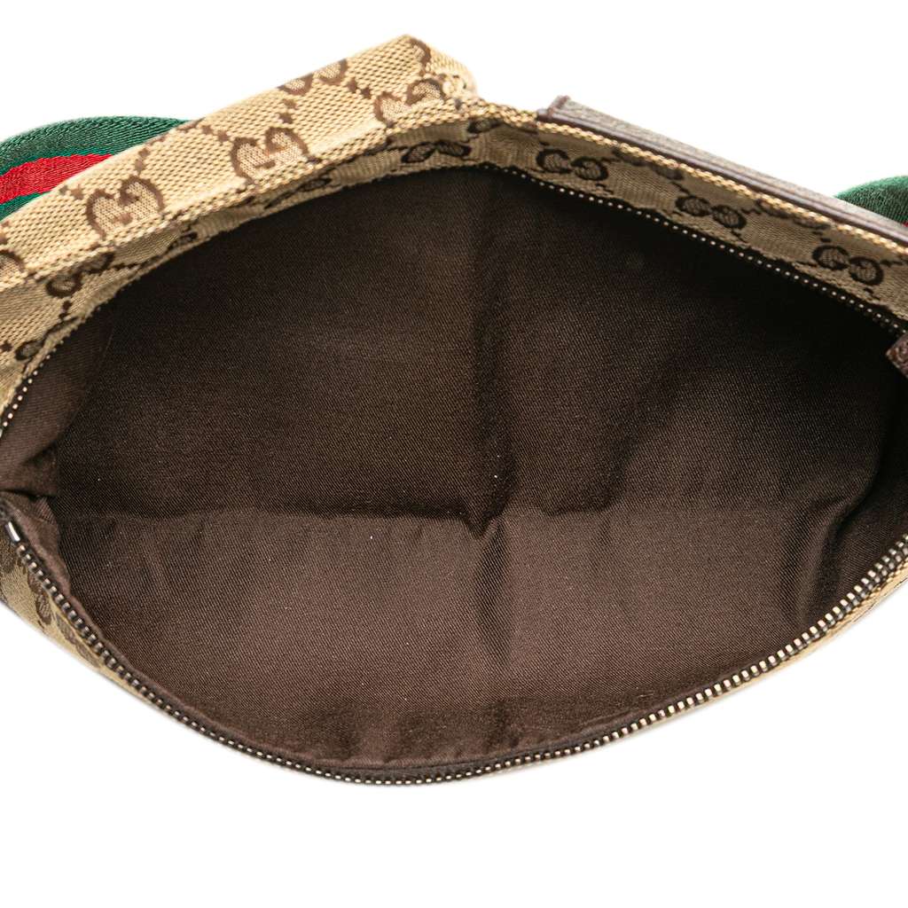 Gucci GG Canvas Web Double Pocket Belt Bag - 4