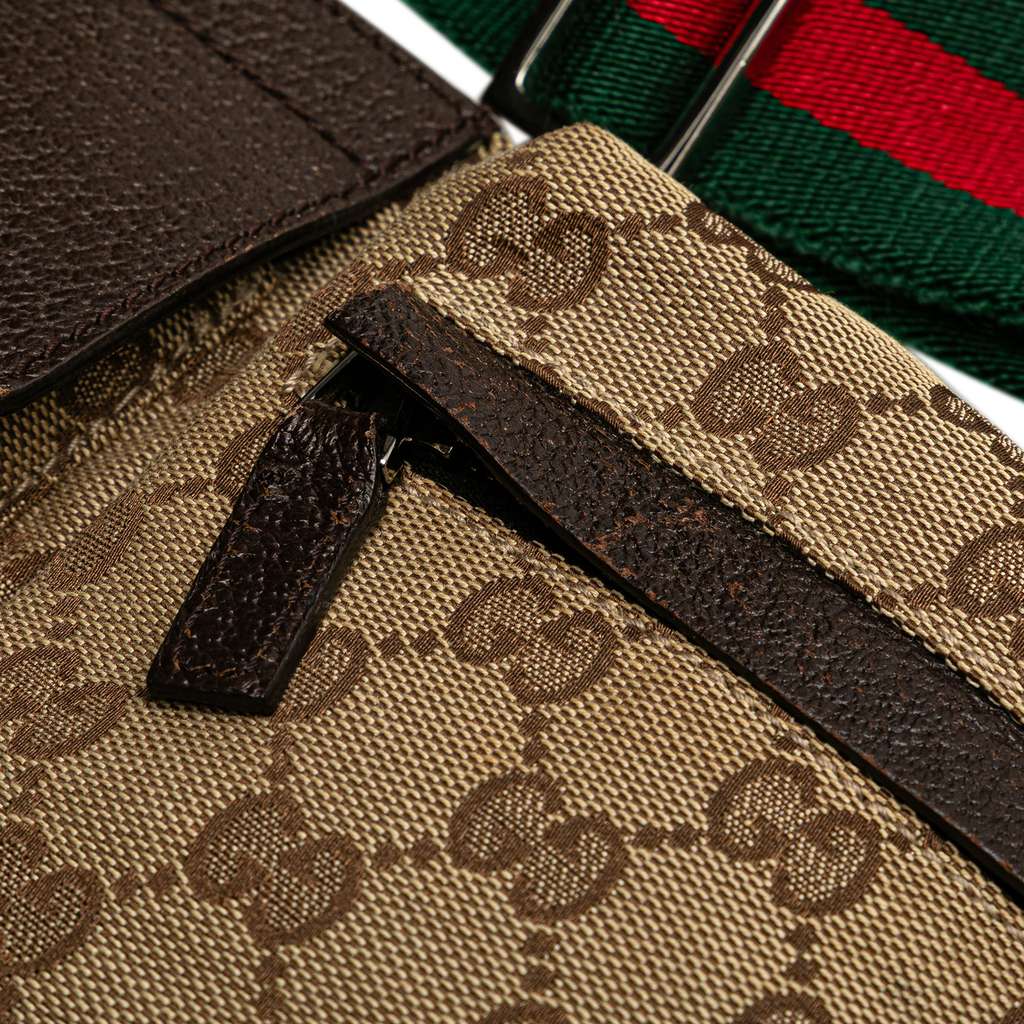Gucci GG Canvas Web Double Pocket Belt Bag - Image 10