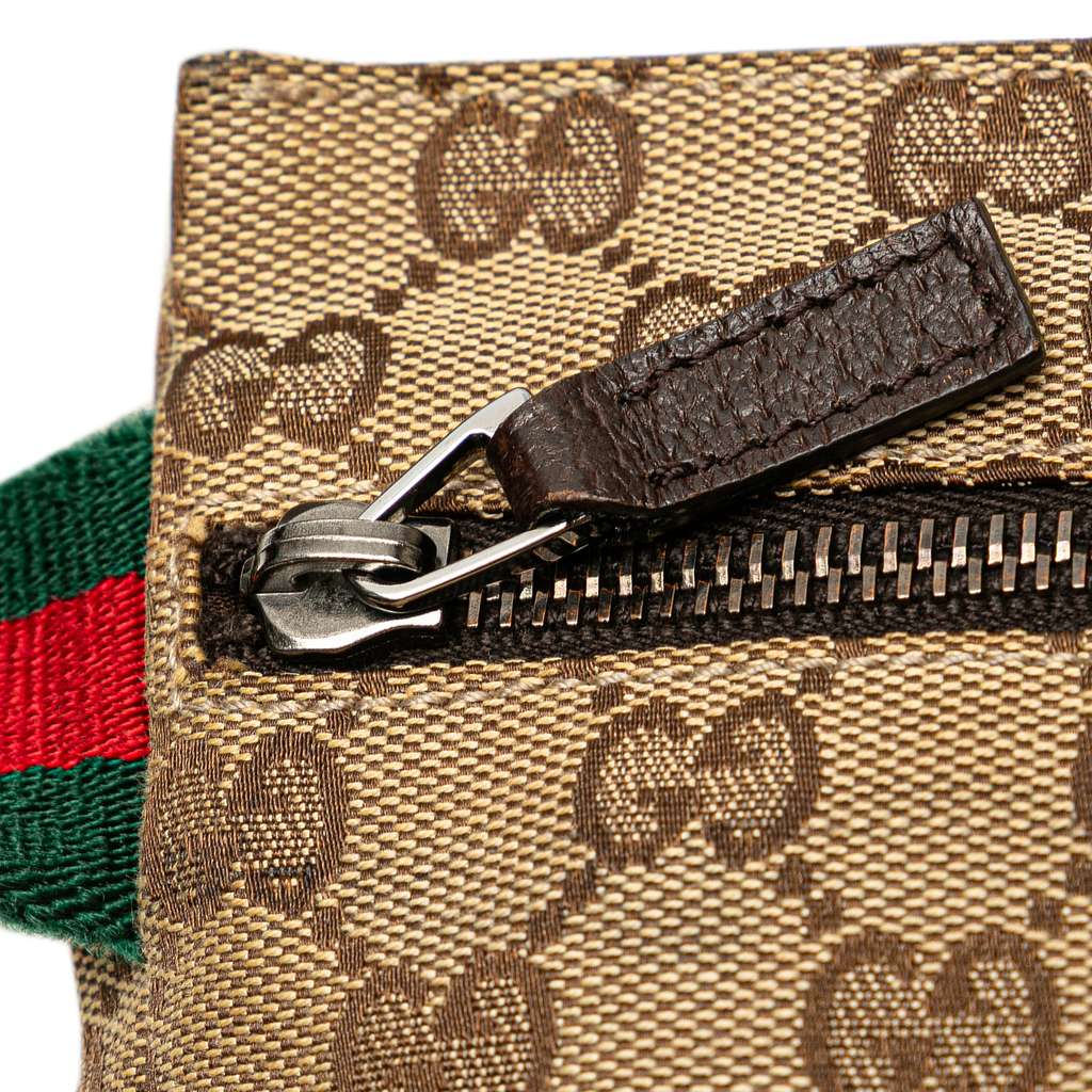 Gucci GG Canvas Web Double Pocket Belt Bag - Image 11