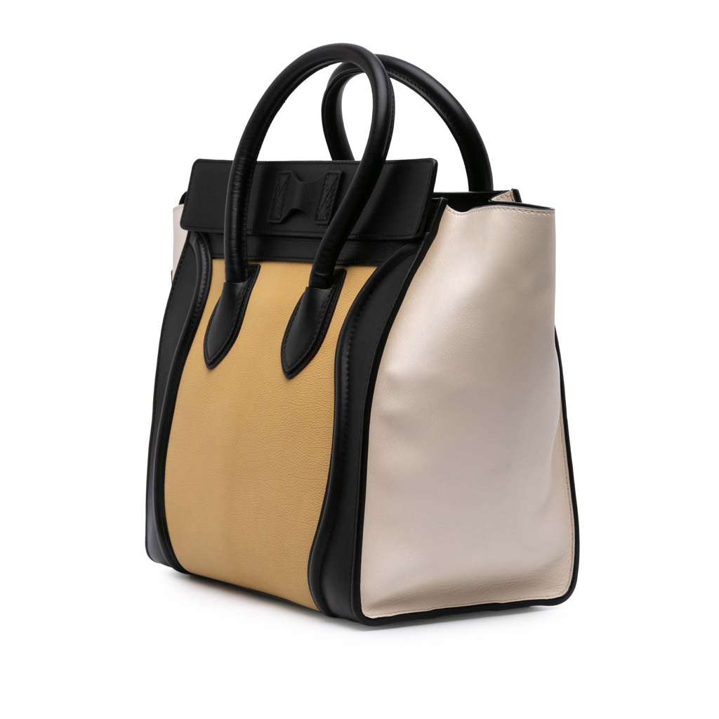 Celine Mini Tricolor Leather Luggage Tote - 2