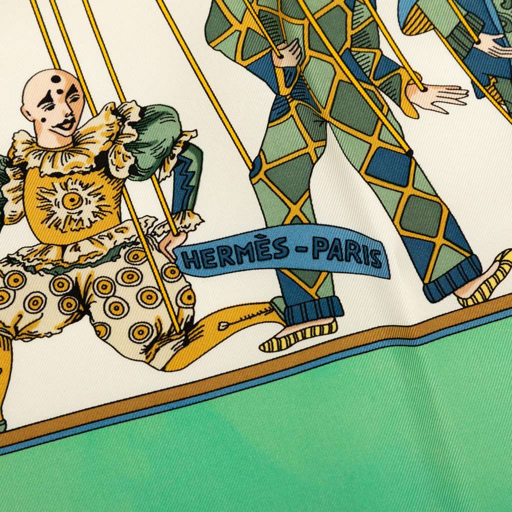 Hermès Le Temps des Marionnettes Silk Scarf - Back view