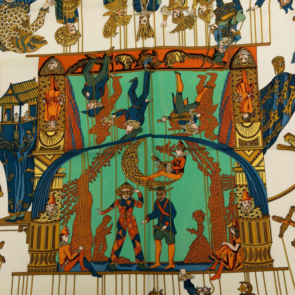 Hermès Le Temps des Marionnettes Silk Scarf - Detail 2