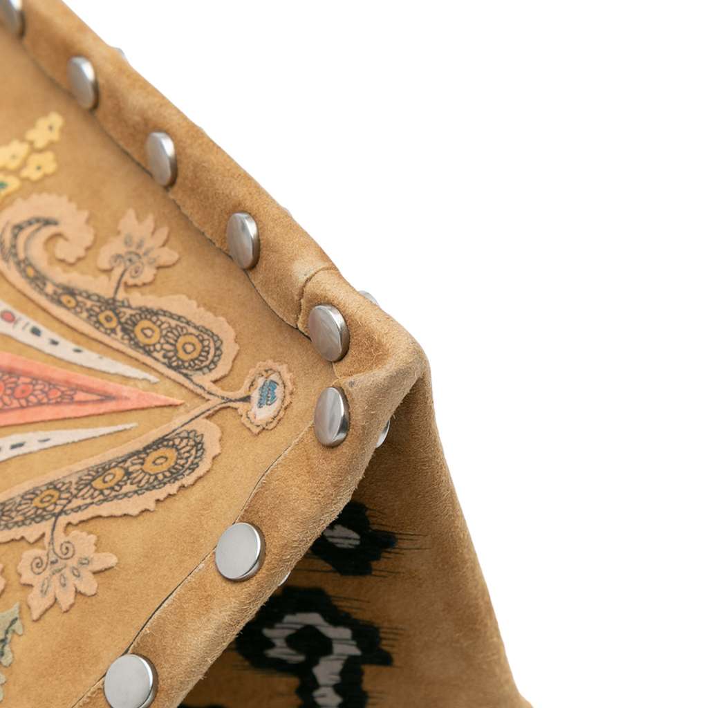 Dior Large Studded Embroidered Suede Floral Book Tote - Detail 2