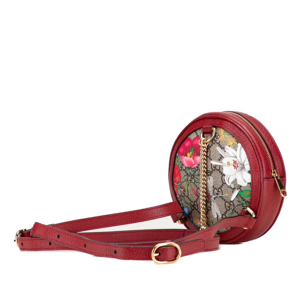 Gucci Mini GG Supreme Flora Round Ophidia Backpack - Back view