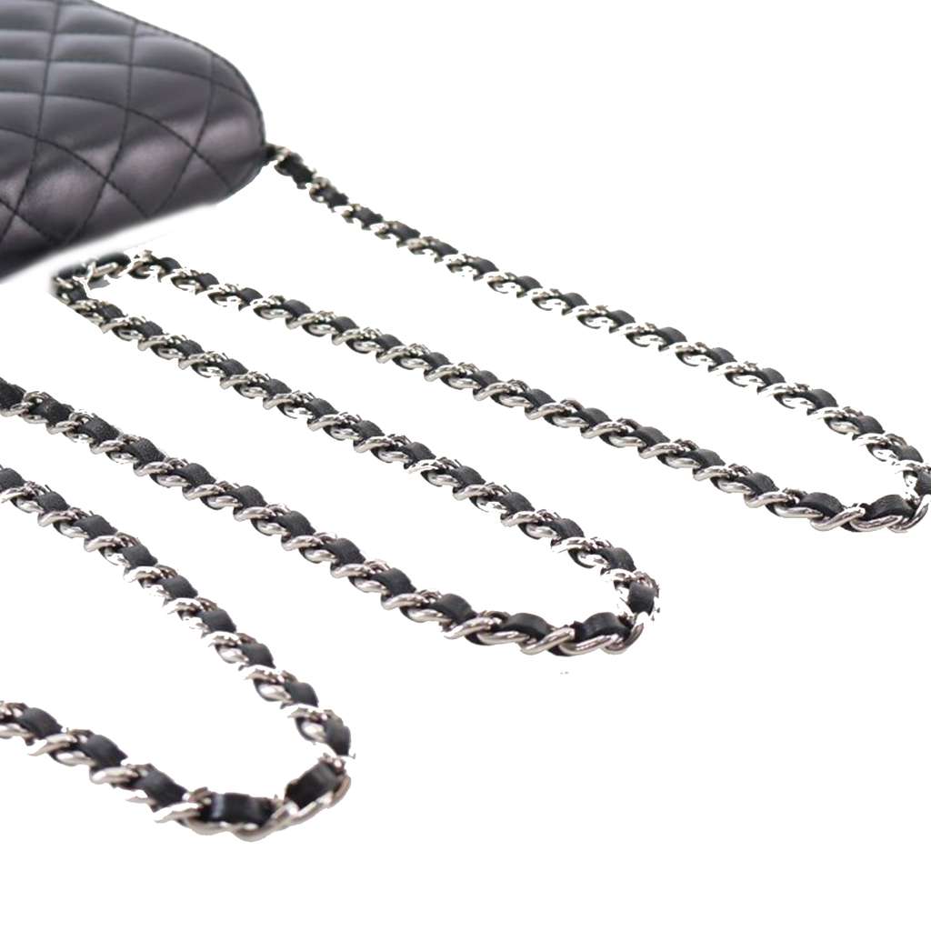 Chanel CC Quilted Lambskin Diamond Wallet On Chain - Image 17