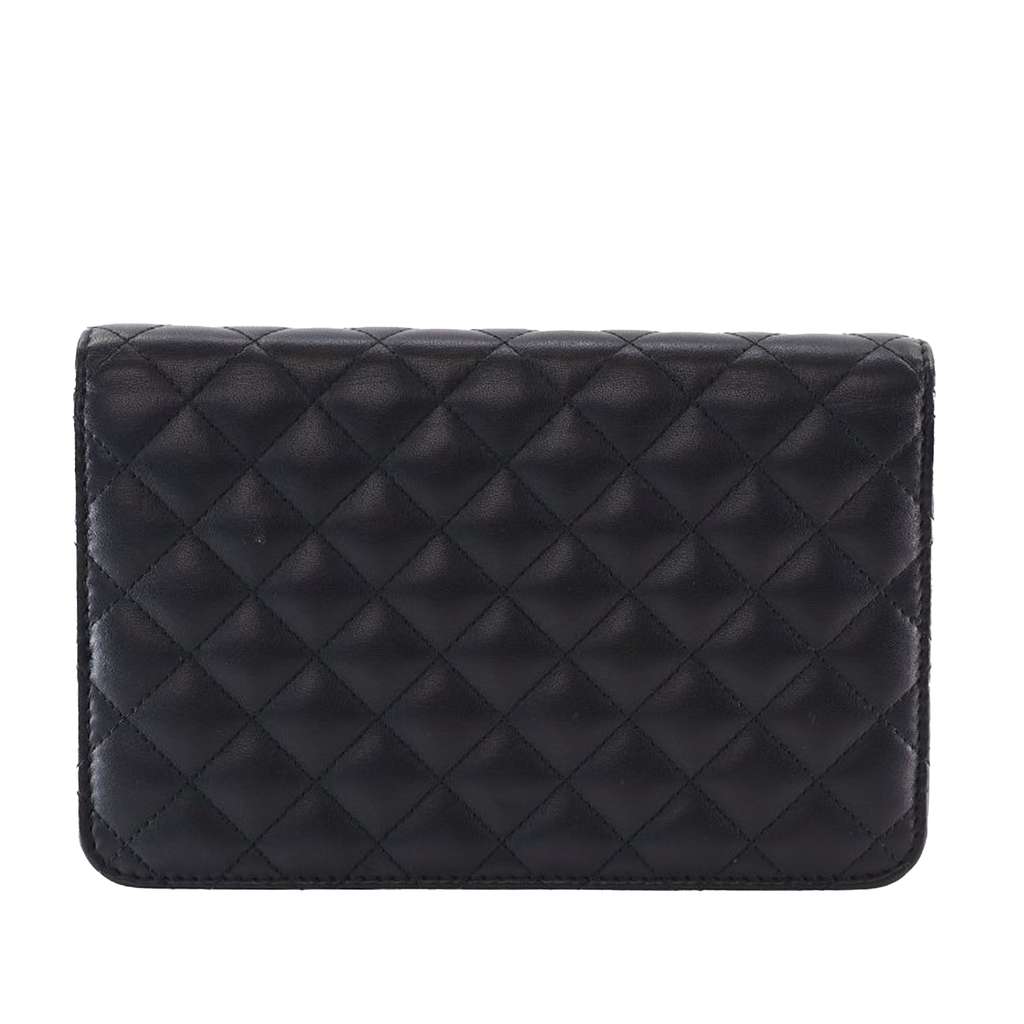 Chanel CC Quilted Lambskin Diamond Wallet On Chain - 4