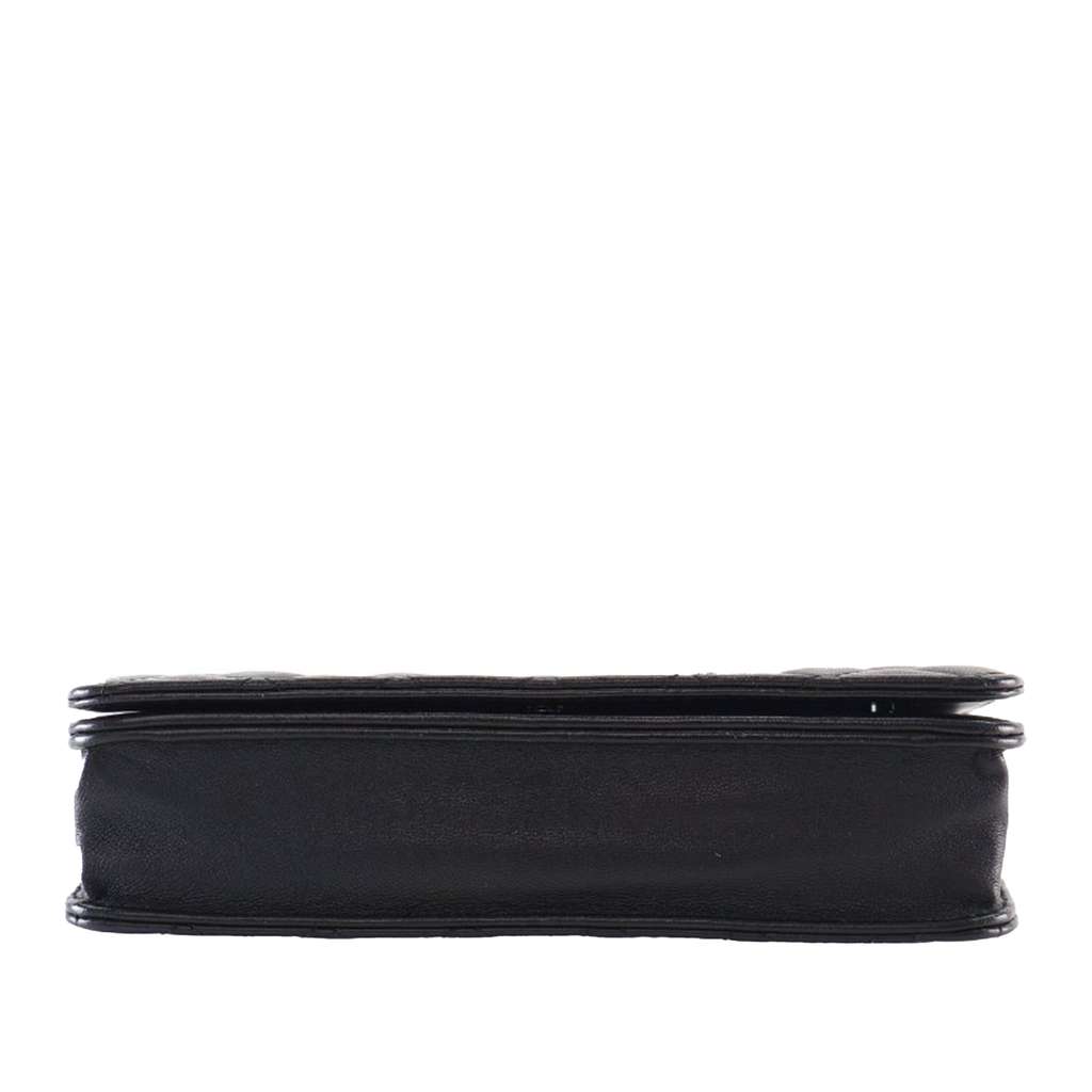 Chanel CC Quilted Lambskin Diamond Wallet On Chain - Side view