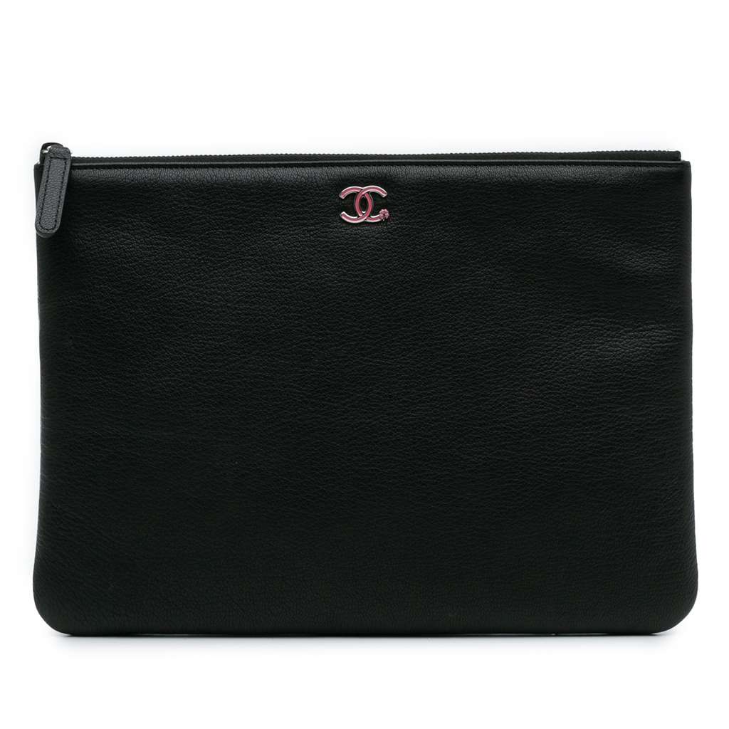 Chanel Medium Caviar Lucky Clover O Case Clutch