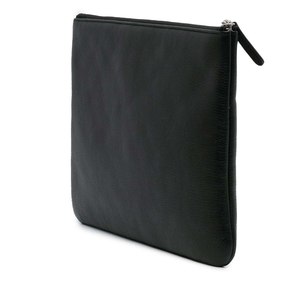 Chanel Medium Caviar Lucky Clover O Case Clutch - Back view