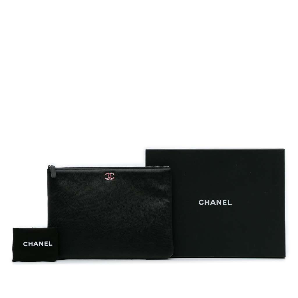 Chanel Medium Caviar Lucky Clover O Case Clutch - Image 13