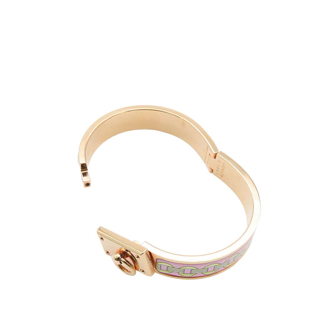 Hermès Enamel Clic Anneau Flots Fleures Et Frontaux Bracelet PM - Image 6