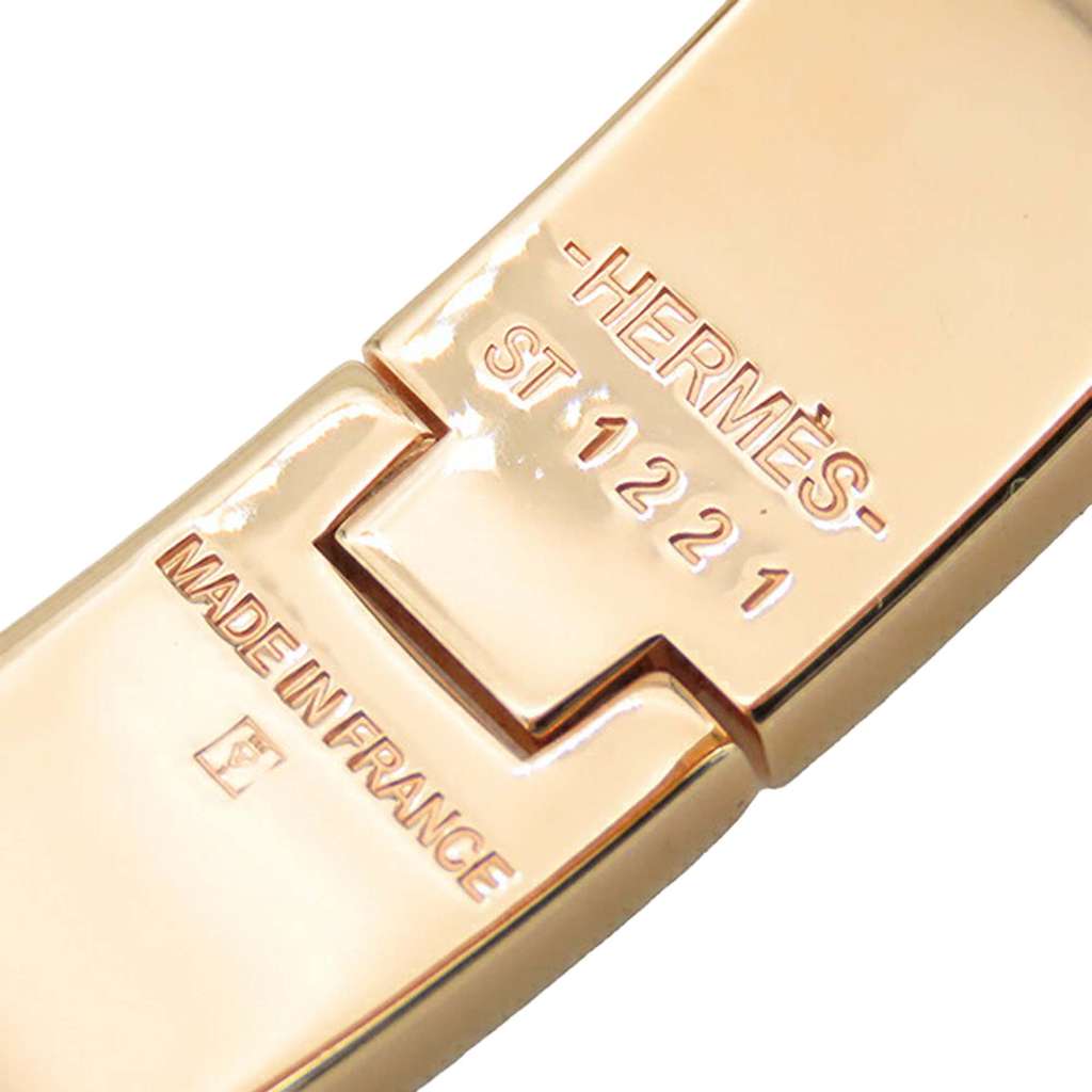 Hermès Enamel Clic Anneau Flots Fleures Et Frontaux Bracelet PM - Image 12