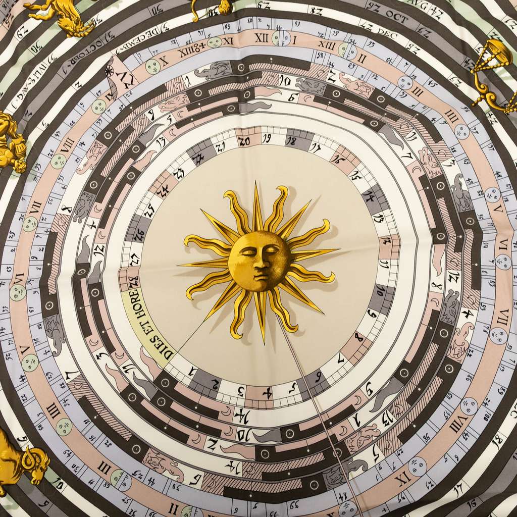 Hermès Astrologie Dies et Hore Silk Scarf - Image 11