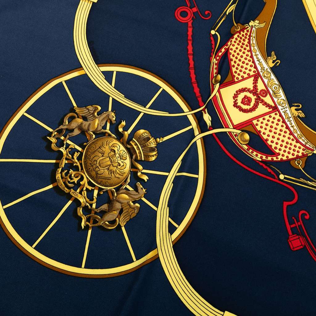 Hermès Springs Silk Scarf 90 - Side view