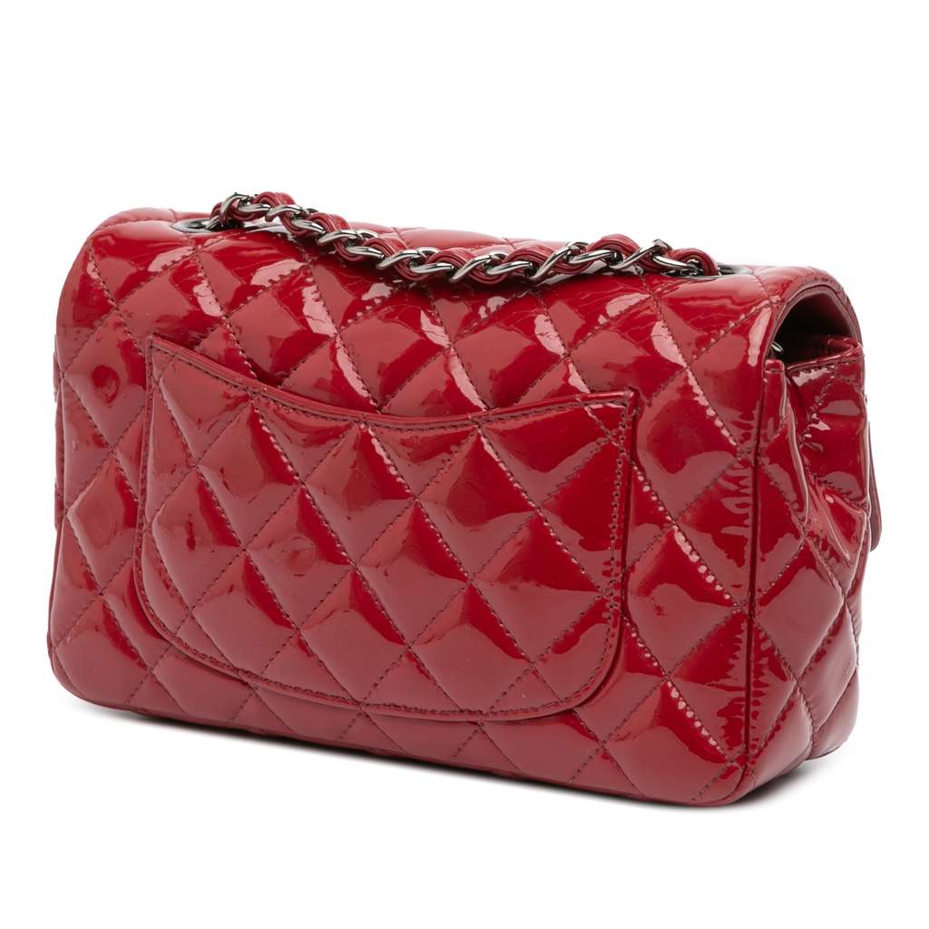 Chanel Mini Rectangular Classic Patent Single Flap - Back view