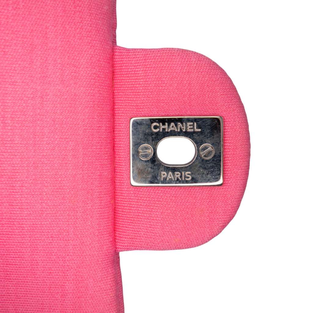 Chanel Medium Classic Jersey Double Flap - Image 13